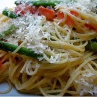 Tomato and Asparagus Spaghetti